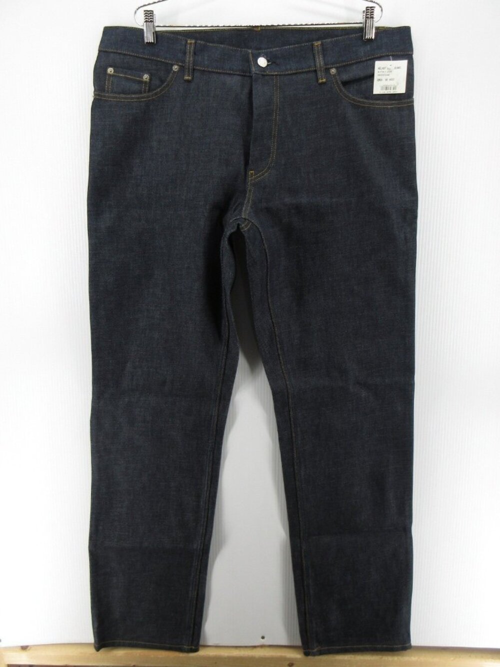VTG Helmut Lang Jeans 38 Straight Classic Raw Denim 90s Italy 38X35 NEW